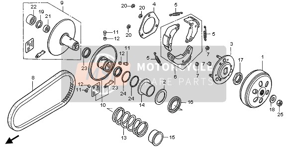 Honda SH150R 2008 Viso guidato per un 2008 Honda SH150R